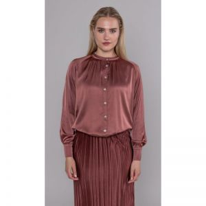 532086-P275 BLOUSON SATIN bourgundy