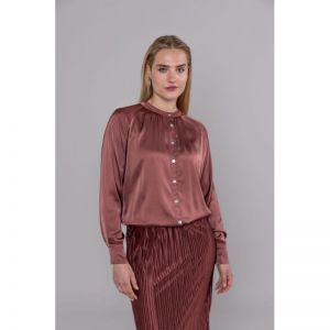532086-P275 BLOUSON SATIN bourgundy