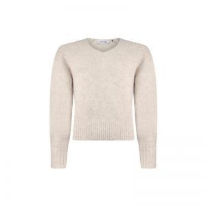 532090-P075 TRUI V-HALS stone white