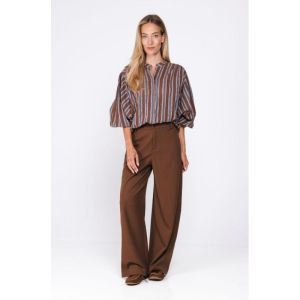 633255-T3410-BLOUSE brown/blu