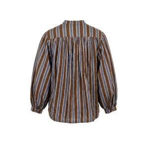 633255-T3410-BLOUSE brown/blu